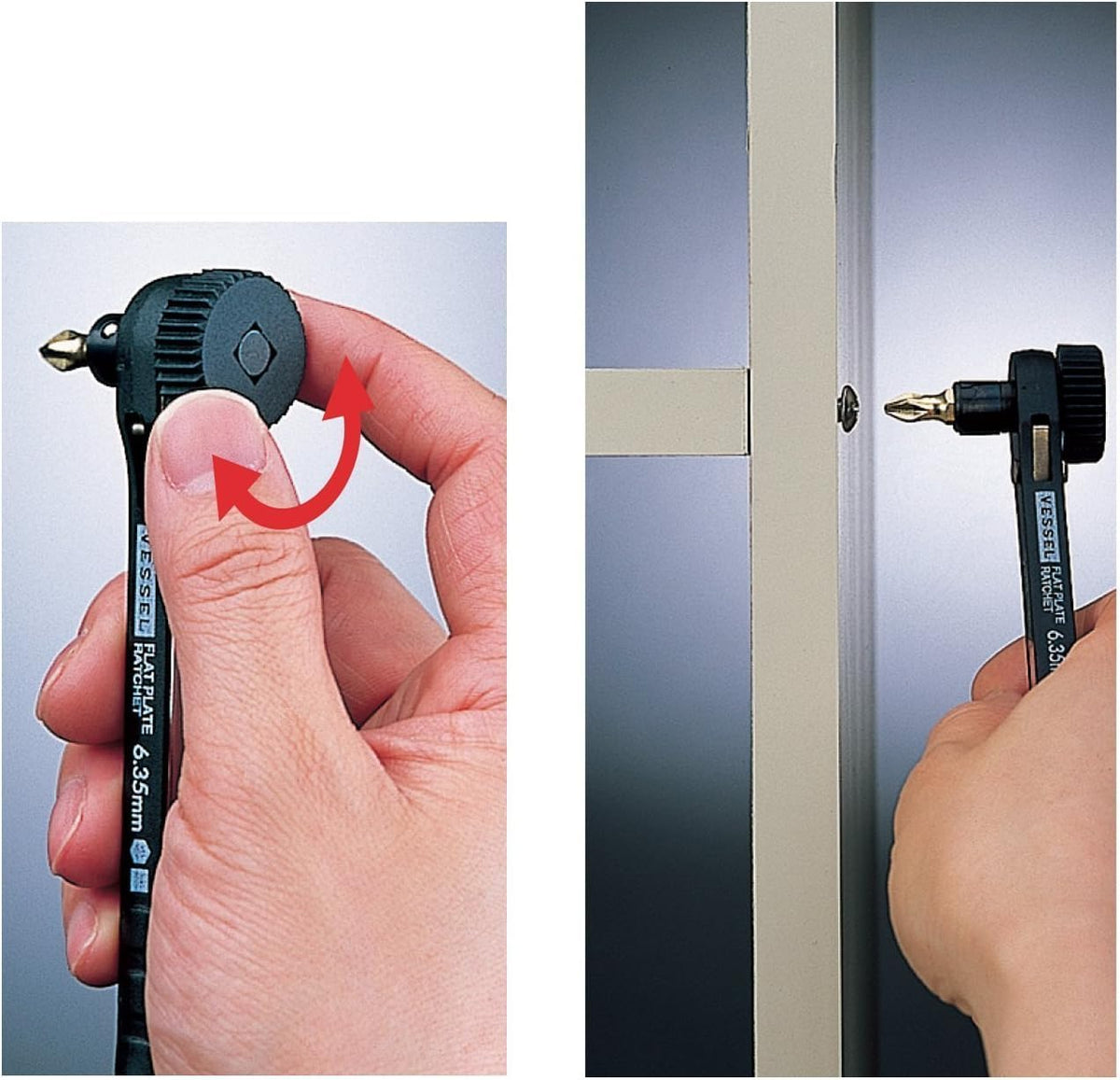 VESSEL Ratchet Screwdriver (with +2 bit) TD-71 Black