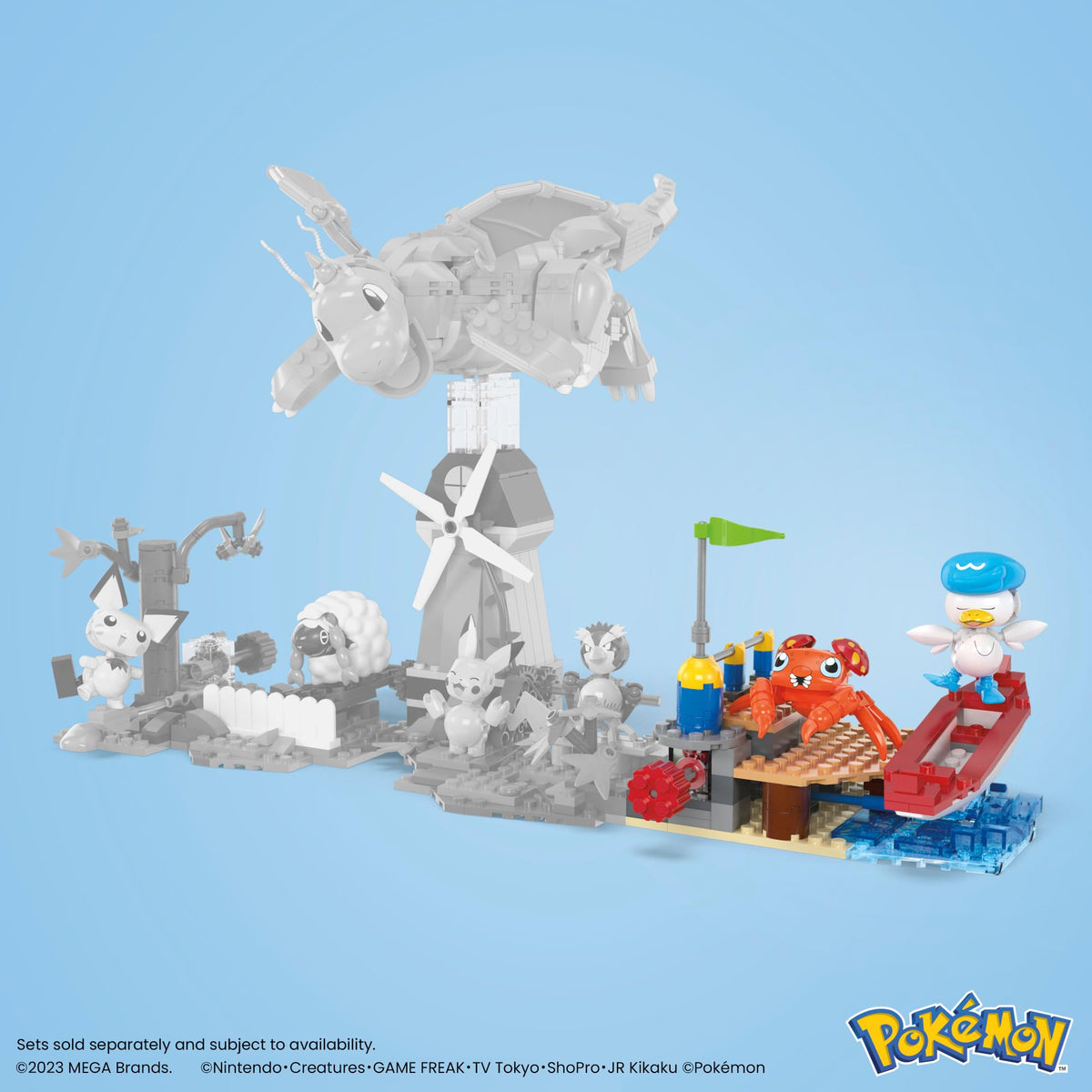 MEGA Pokémon Adventure World: Swaying Boat with Quas ~Paras and Dock Set~ [Block