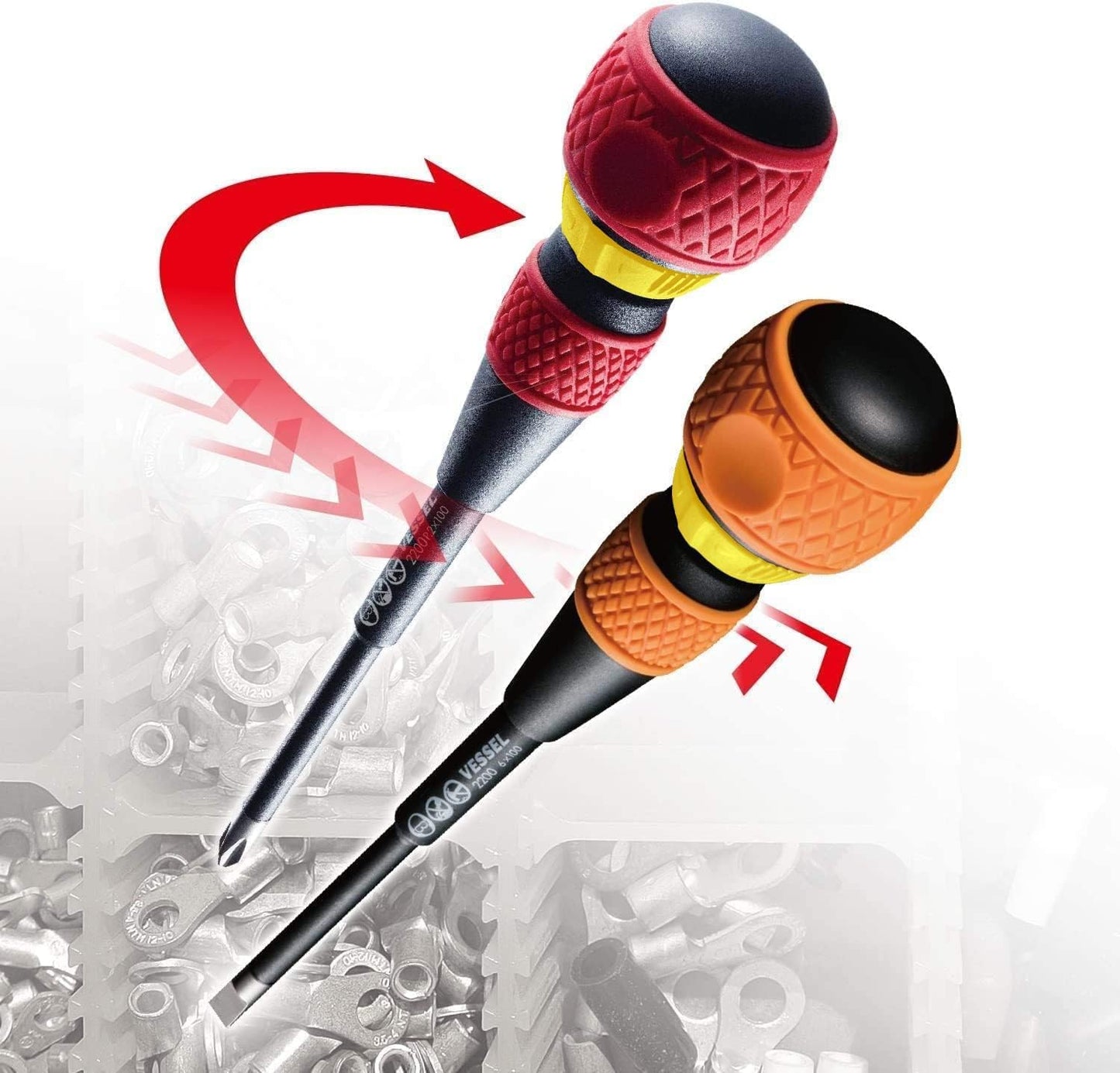 VESSEL Ball Ratchet Screwdriver 2200 +2 x 100