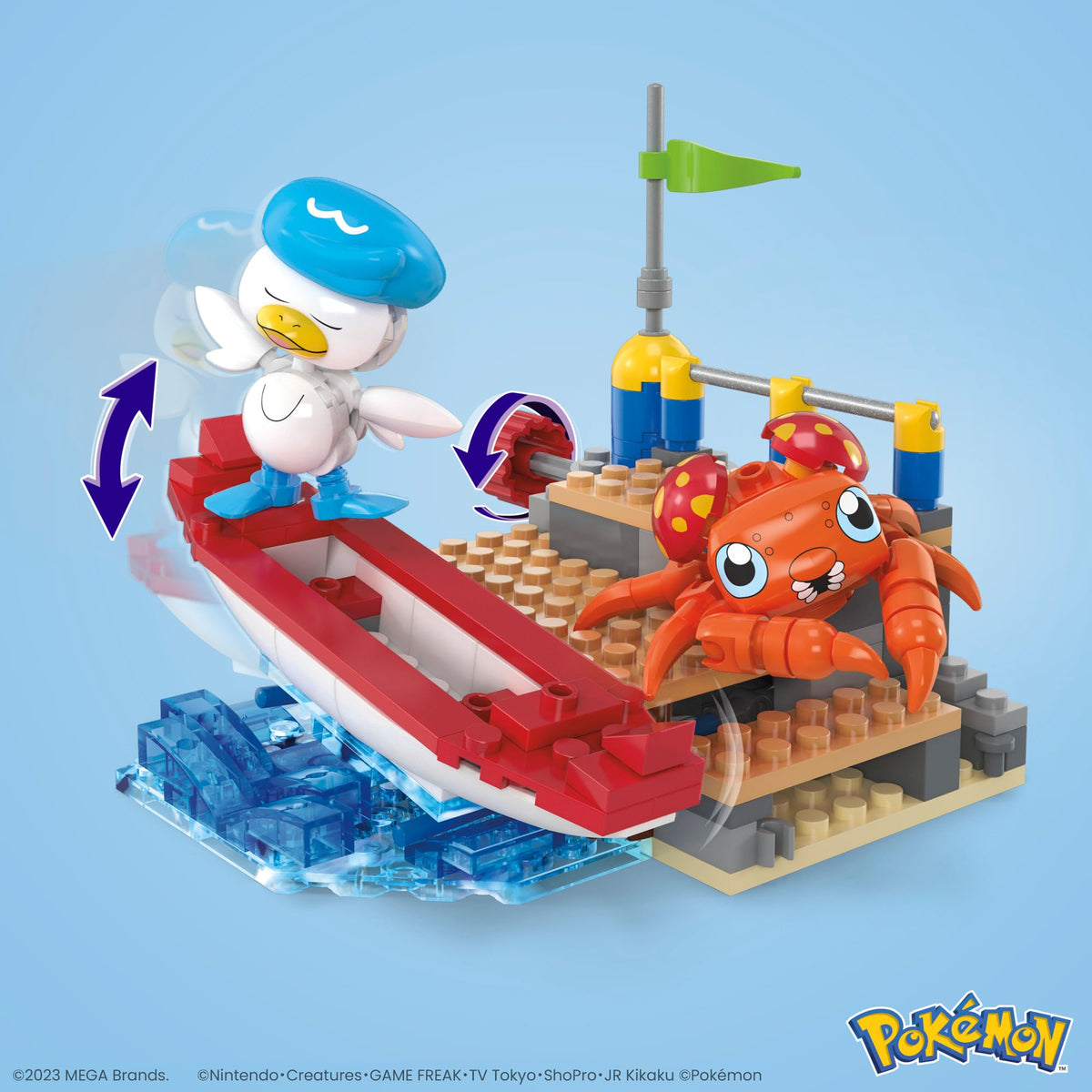 MEGA Pokémon Adventure World: Swaying Boat with Quas ~Paras and Dock Set~ [Block