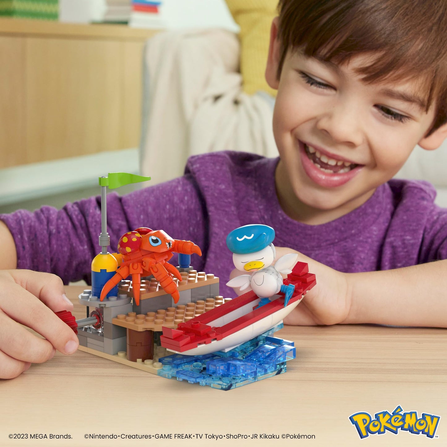 MEGA Pokémon Adventure World: Swaying Boat with Quas ~Paras and Dock Set~ [Block